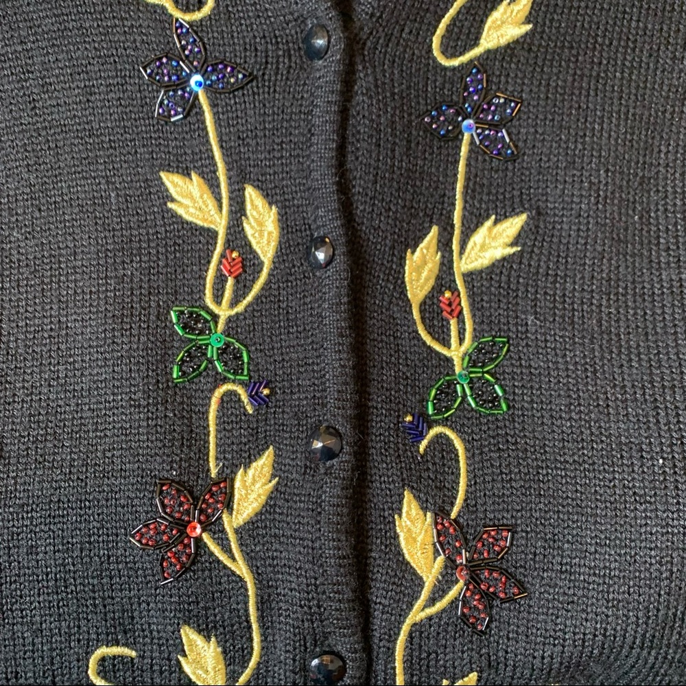 2/$15 Vintage Joan Leslie beaded vest, M - Picture 3 of 7